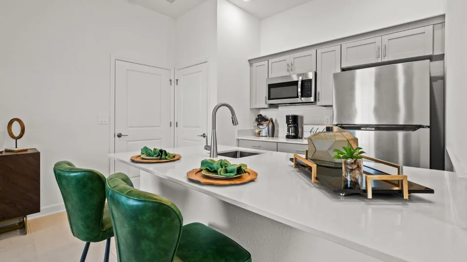 Cozinha do modelo Riviera no Wellness Ridge Clermont FL, casa Lennar em Orlando para brasileiros