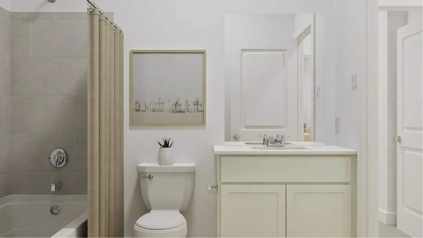 Banheiro 2 do modelo Hendrix no Wellness Ridge Clermont FL, casa Lennar em Orlando para brasileiros