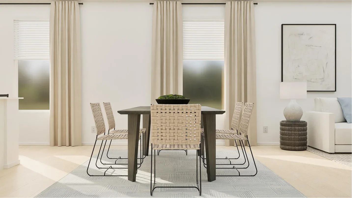 Sala de jantar do modelo Bergen - vista 2 no Wellness Ridge Clermont FL, casa Lennar em Orlando para brasileiros