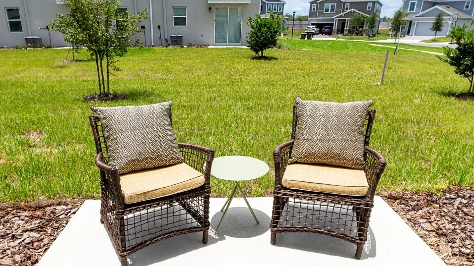 Lanai coberta do modelo Minori no Wellness Ridge Clermont FL, casa Lennar em Orlando para brasileiros