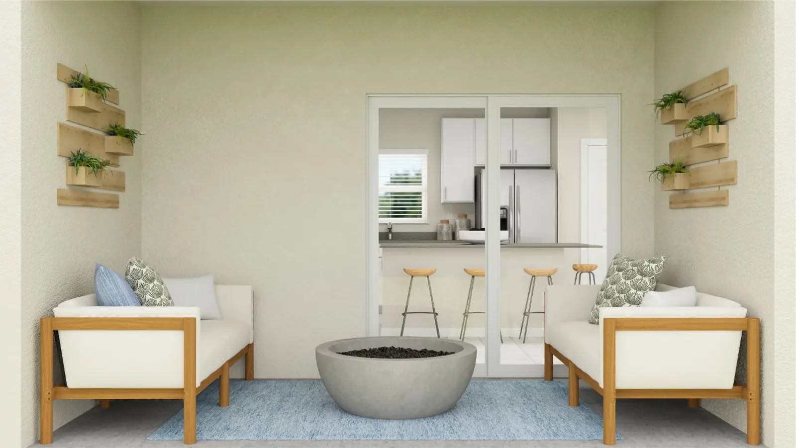 Lanai coberta do modelo Westwood no Wellness Ridge Clermont FL, casa Lennar em Orlando para brasileiros