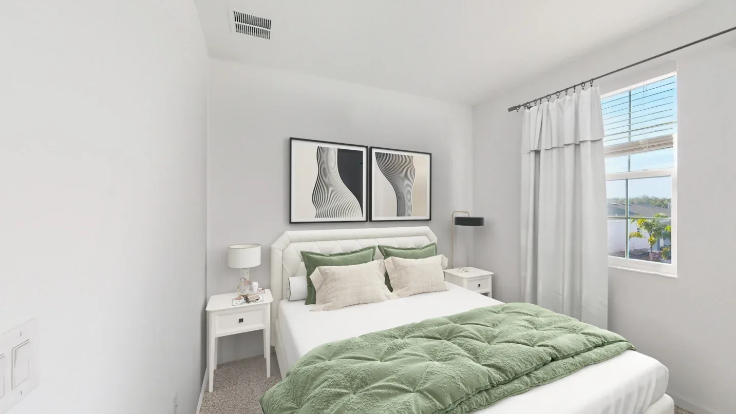 Quarto 2 do modelo Autumn no Wellness Ridge Clermont FL, casa Lennar em Orlando para brasileiros