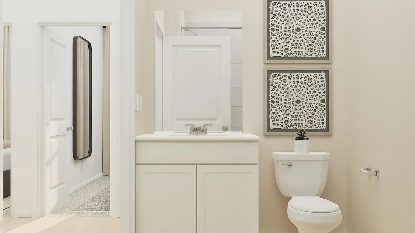 Banheiro 2 do modelo Bergen no Wellness Ridge Clermont FL, casa Lennar em Orlando para brasileiros