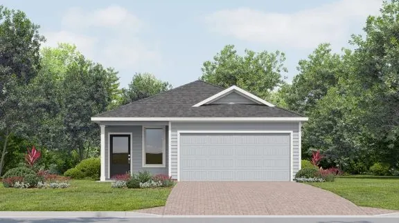 Fachada do modelo Bergen no Wellness Ridge Clermont FL, casa Lennar em Orlando para brasileiros