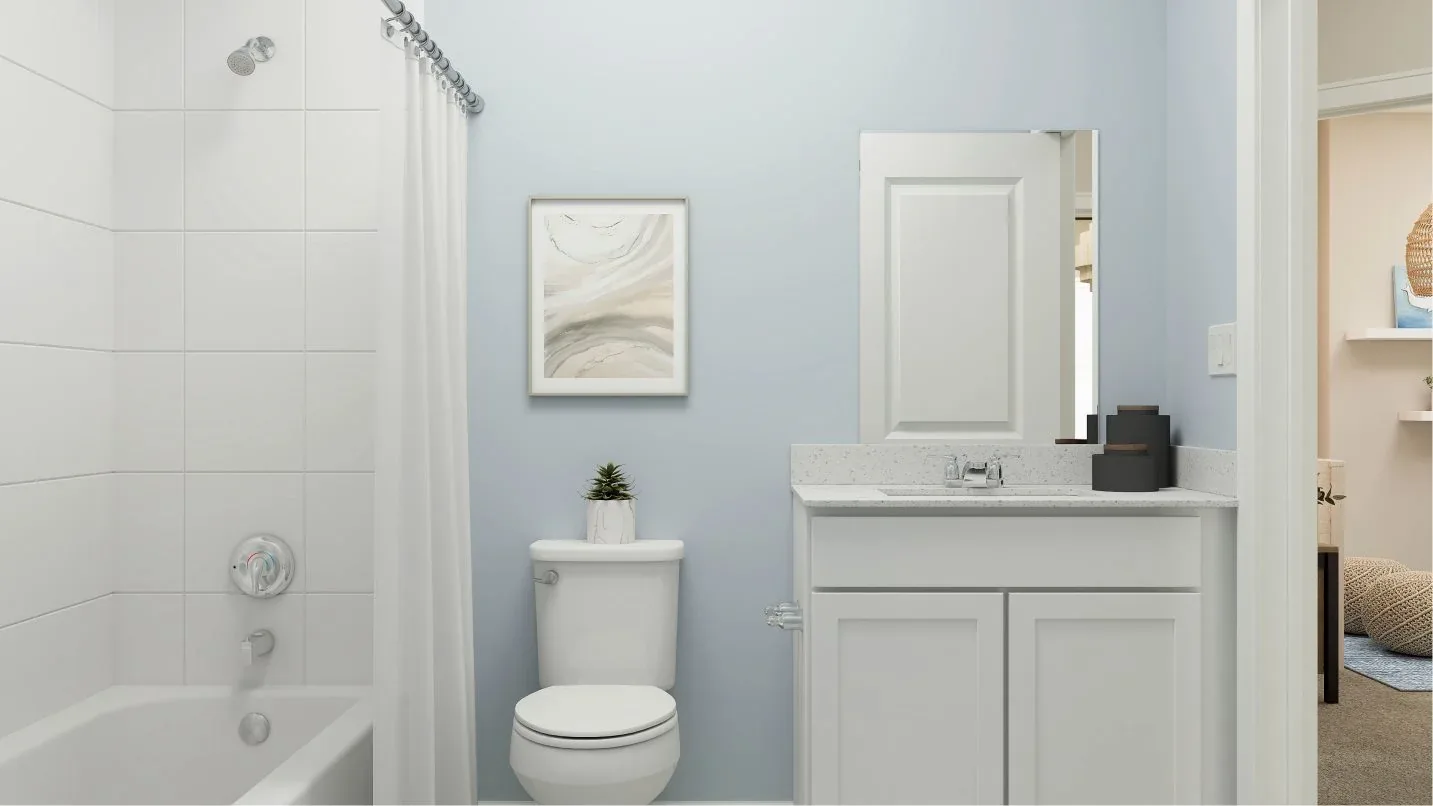 Banheiro do modelo Amalfi no Wellness Ridge Clermont FL, casa Lennar em Orlando para brasileiros