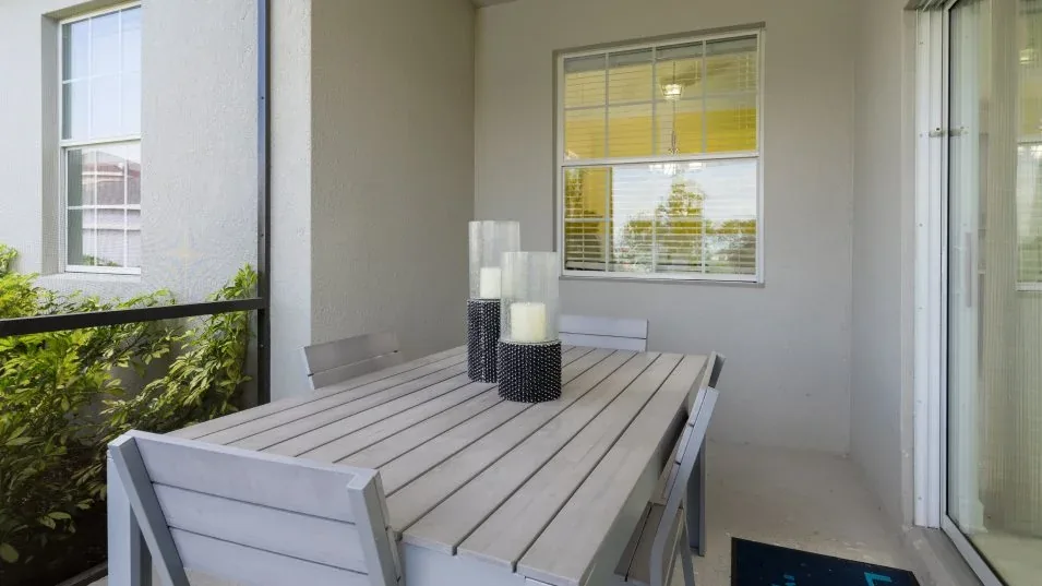 Lanai coberta do modelo Rio no Wellness Ridge Clermont FL, casa Lennar em Orlando para brasileiros