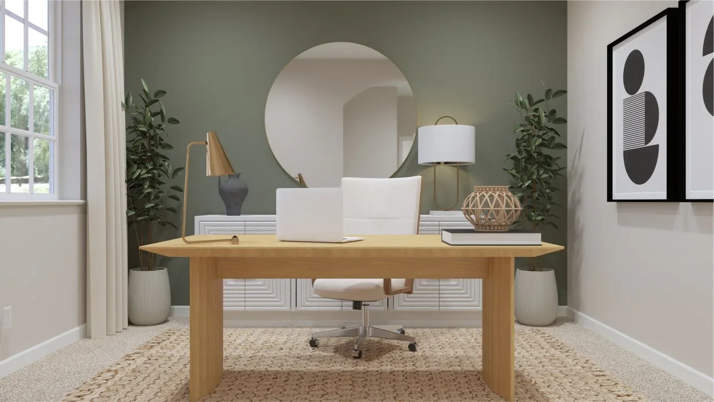 Sala flex (home office) do modelo Solona II no Wellness Ridge Clermont FL, casa Lennar em Orlando para brasileiros