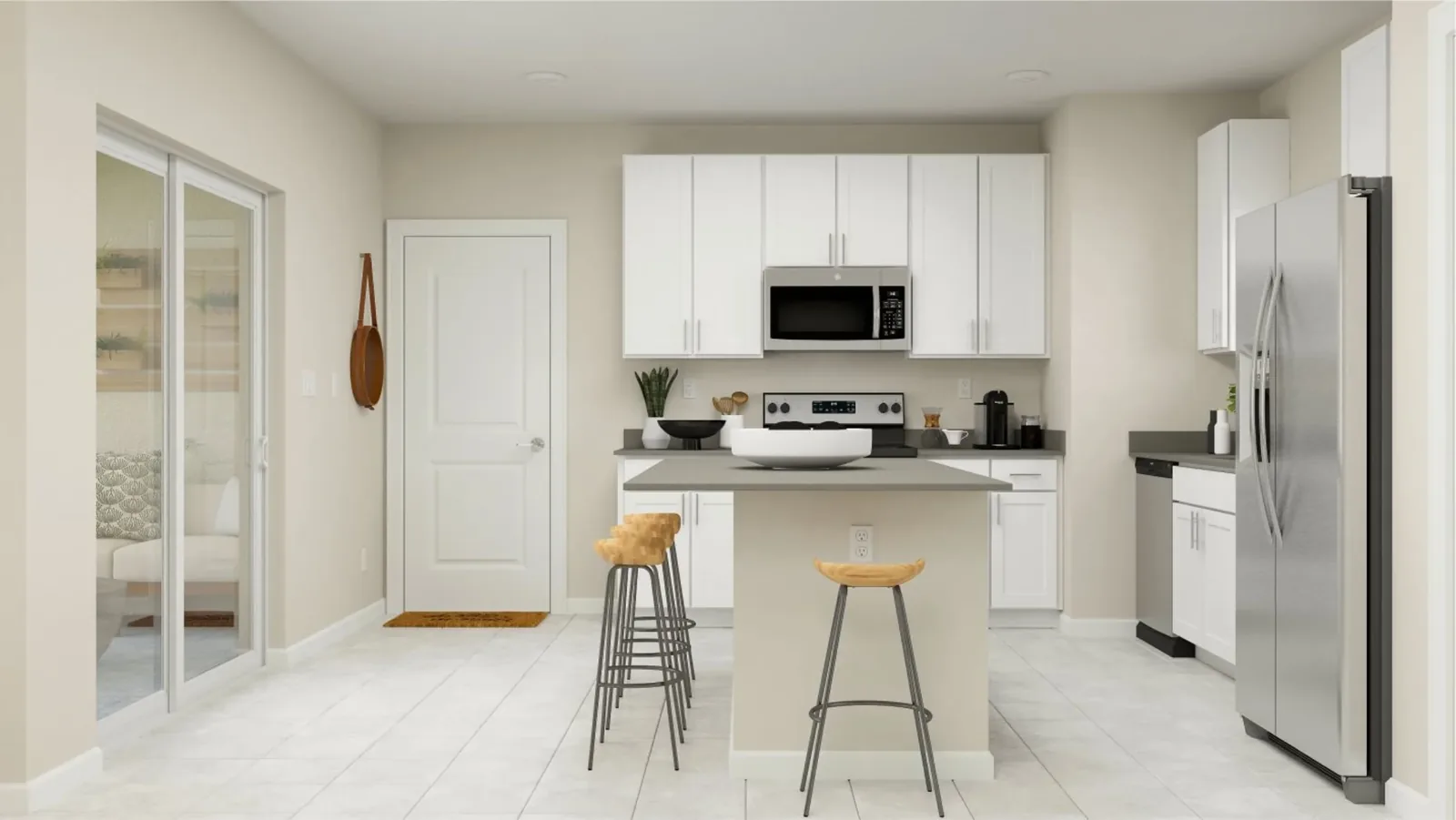 Cozinha integrada do modelo Westwood da Lennar em Wellness Ridge