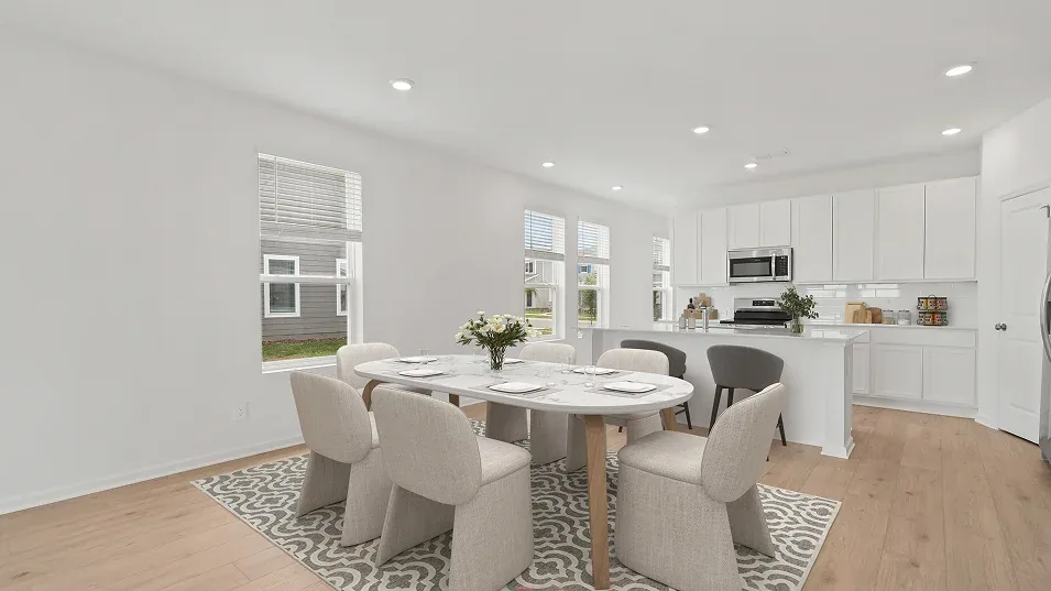 Sala de jantar do modelo Lucia no Wellness Ridge Clermont FL, casa Lennar em Orlando para brasileiros