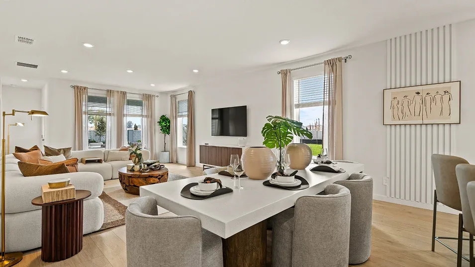 Sala de jantar do modelo Santo no Wellness Ridge Clermont FL, casa Lennar em Orlando para brasileiros