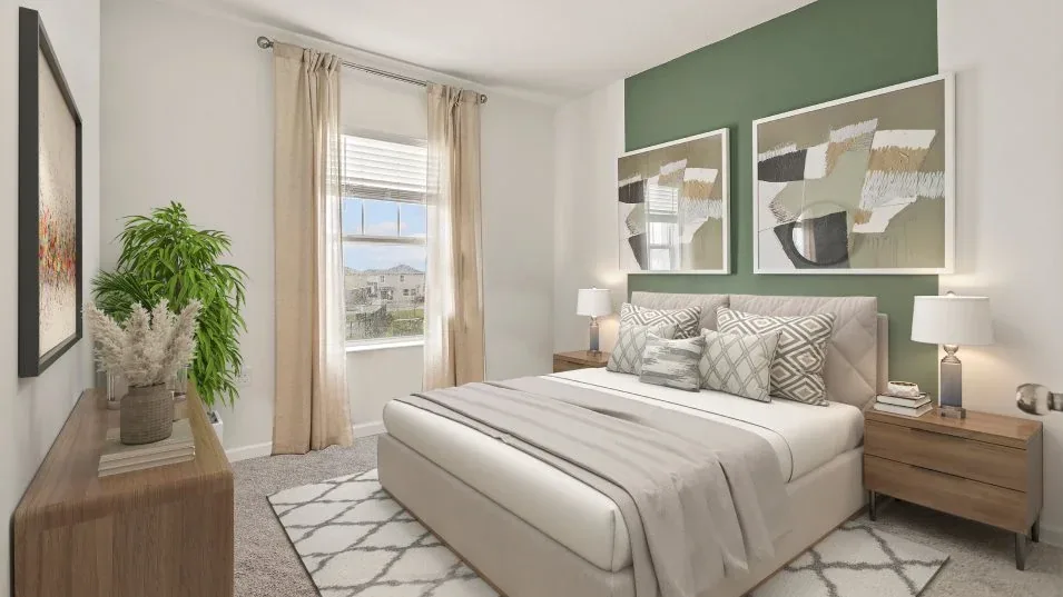 Quarto 2 do modelo Sienna no Wellness Ridge Clermont FL, casa Lennar em Orlando para brasileiros