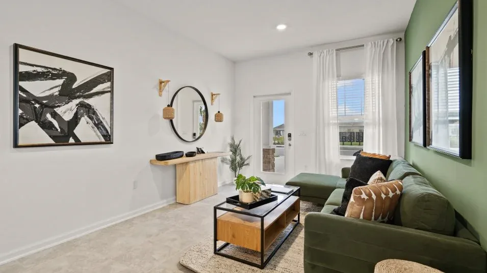 Sala flex (home office) do modelo Sienna no Wellness Ridge Clermont FL, casa Lennar em Orlando para brasileiros