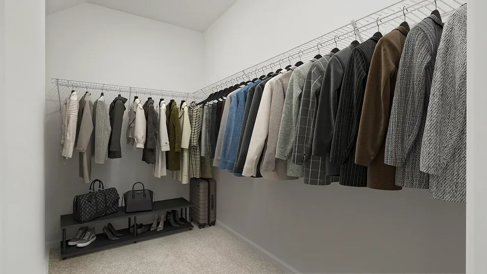 Closet da suite do modelo Lucia no Wellness Ridge Clermont FL, casa Lennar em Orlando para brasileiros